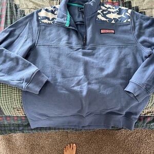 Vineyard Vines Shark Quarter-Zip Size XL